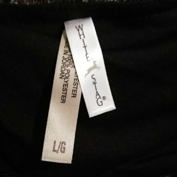 White Stag Black & Brown Lace Top with 3/4 Sleeves - L - NWT - Picture 5 of 8